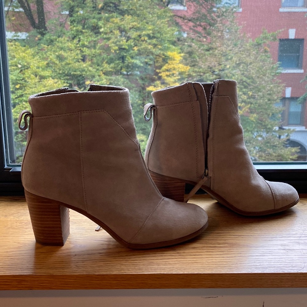 Toms Black Lunata Booties - grey